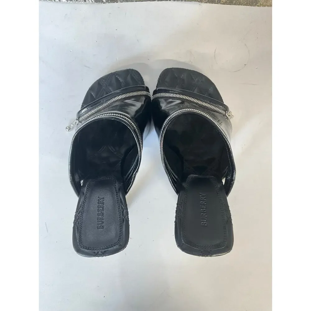 Burberry Peep 85mm leather sandals